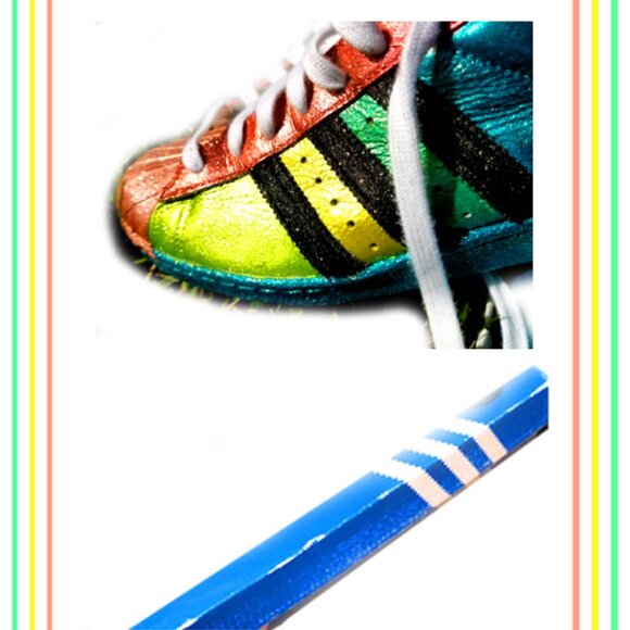 One Of A Kind Adidas Originals Leather Athletic Metallic Glitter Shoes/Sneakers main image 11